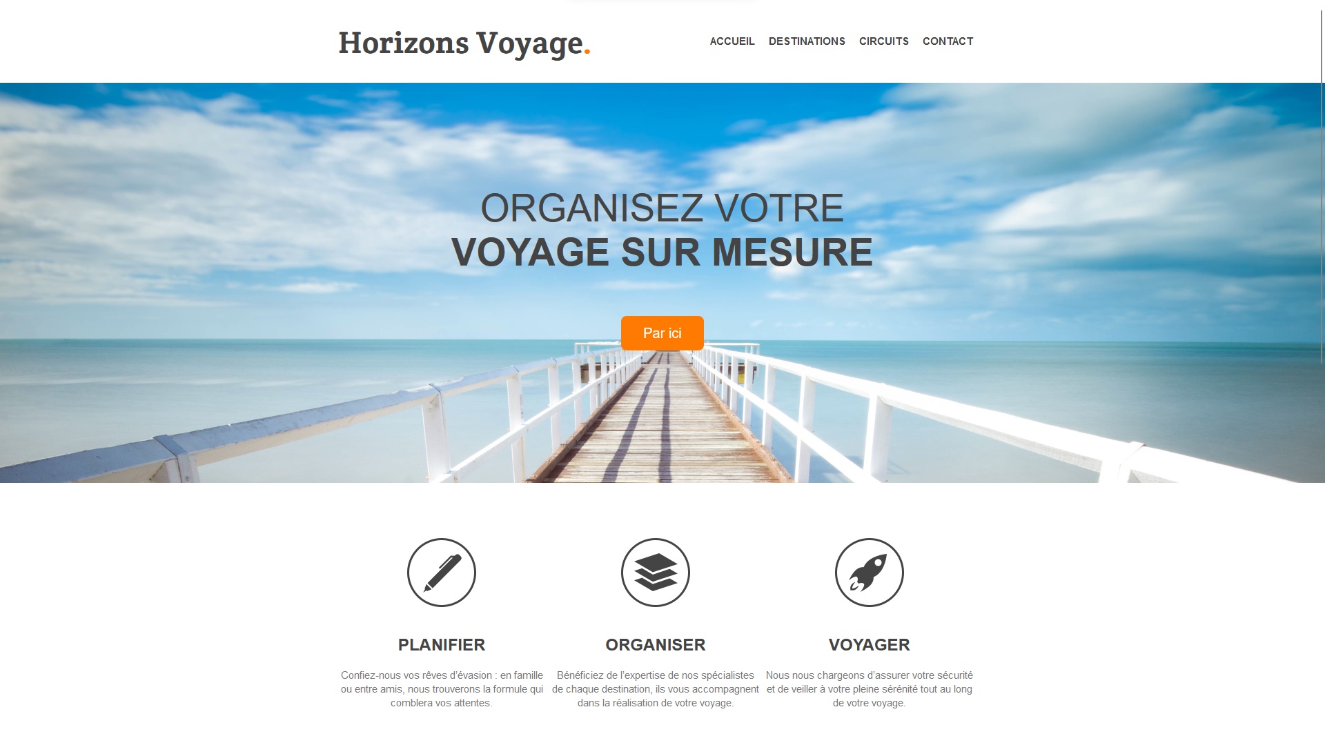 Image page 1 site agence voyage