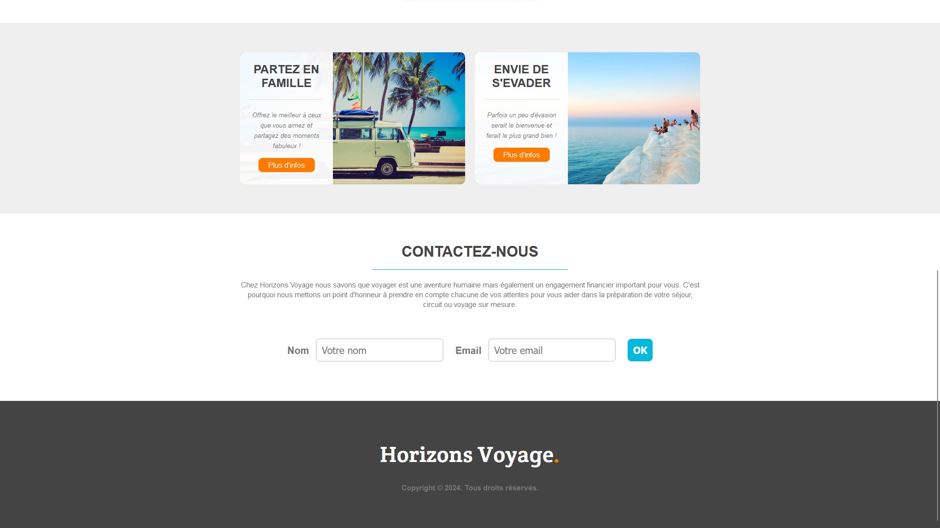 Image page 2 site agence voyage
